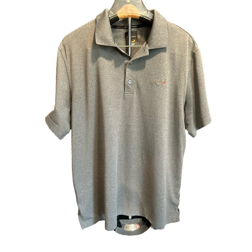 Greg Norman Play Dry Polo Shirt‎ Golf Activewear Short Sleeve Gray